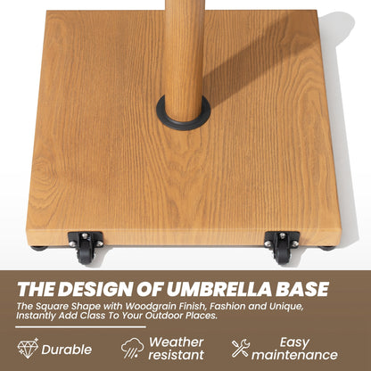 Patio Outdoor Market Umbrella Holder Base 40/55 Pound Square Stand for Pole Umbrella