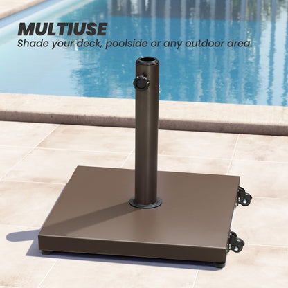 Patio Outdoor Market Umbrella Holder Base 40/55 Pound Square Stand for Pole Umbrella
