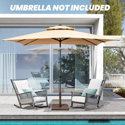 Patio Outdoor Market Umbrella Holder Base 40/55 Pound Square Stand for Pole Umbrella