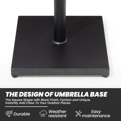 Patio Outdoor Market Umbrella Holder Base 40/55 Pound Square Stand for Pole Umbrella
