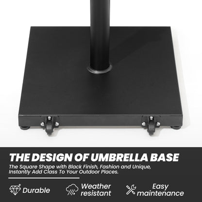 Patio Outdoor Market Umbrella Holder Base 40/55 Pound Square Stand for Pole Umbrella