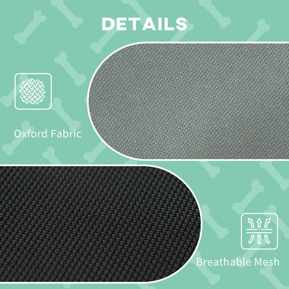 PawHut 36 x 30 Elevated Dog Cot Cooling Pet Bed With UV Protection Canopy Shade