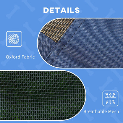PawHut 36 x 30 Elevated Dog Cot Cooling Pet Bed With UV Protection Canopy Shade