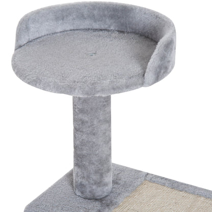 PawHut 40 5-Level Revolving Stair Cat Tree Scratcher Climbing Activity Tower with Play Center and Resting Perch, Grey