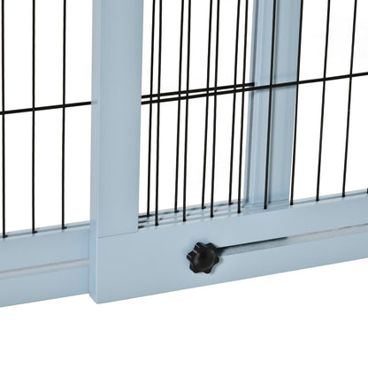 PawHut 72 Extra Wide Freestanding Pet Gate with Adjustable Length, Dog and Baby Small Gate for House, Doorway, Hallway, Grey