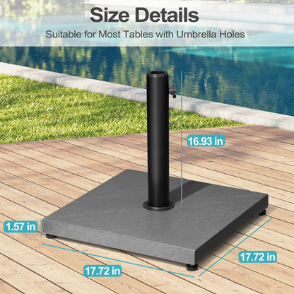 Pellebant Heavy Duty Square Cement Umbrella Base for Market Umbrella - N/A