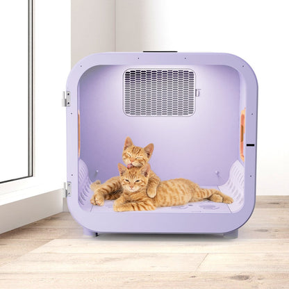 Pet Hair Dryer Box Ultra Quiet 6L Capacity for Cats and Small Dogs