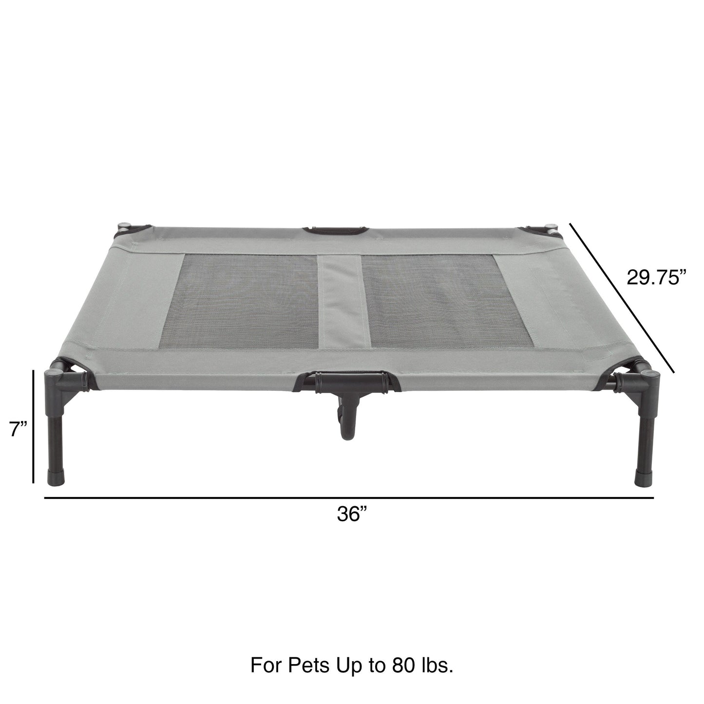 Petmaker Steel Frame Elevated Dog Bed with Non-Slip Feet - Indoor/Outdoor Puppy Cot for Pets