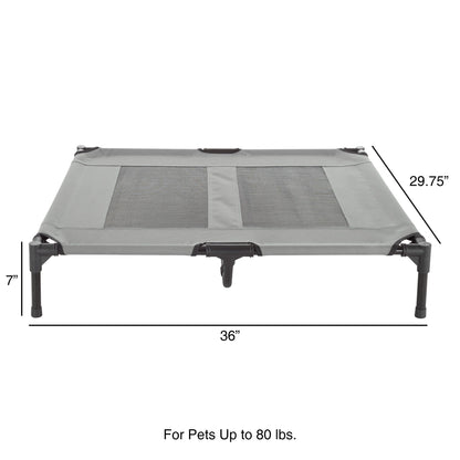Petmaker Steel Frame Elevated Dog Bed with Non-Slip Feet - Indoor/Outdoor Puppy Cot for Pets