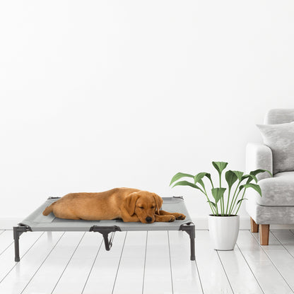 Petmaker Steel Frame Elevated Dog Bed with Non-Slip Feet - Indoor/Outdoor Puppy Cot for Pets