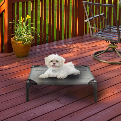 Petmaker Steel Frame Elevated Dog Bed with Non-Slip Feet - Indoor/Outdoor Puppy Cot for Pets