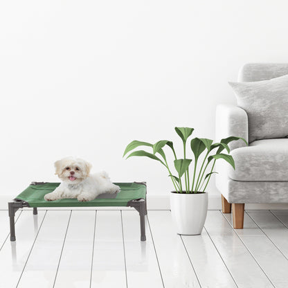 Petmaker Steel Frame Elevated Dog Bed with Non-Slip Feet - Indoor/Outdoor Puppy Cot for Pets