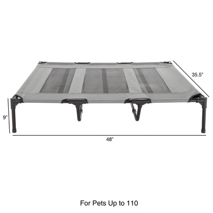 Petmaker Steel Frame Elevated Dog Bed with Non-Slip Feet - Indoor/Outdoor Puppy Cot for Pets