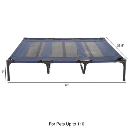 Petmaker Steel Frame Elevated Dog Bed with Non-Slip Feet - Indoor/Outdoor Puppy Cot for Pets