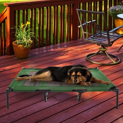 Petmaker Steel Frame Elevated Dog Bed with Non-Slip Feet - Indoor/Outdoor Puppy Cot for Pets