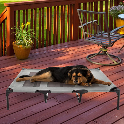 Petmaker Steel Frame Elevated Dog Bed with Non-Slip Feet - Indoor/Outdoor Puppy Cot for Pets