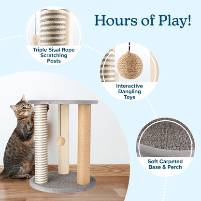 Petmaker Cat Scratching Kitten Tower and Tree with Sisal Rope Posts, Perches