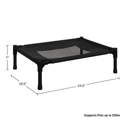 Petmaker Steel Frame Elevated Dog Bed with Non-Slip Feet - Indoor/Outdoor Puppy Cot for Pets
