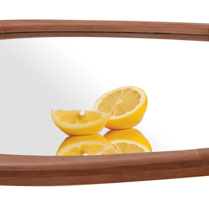 Pine Frame Cobblestone Shaped Asymmetrical Wall Mirror
