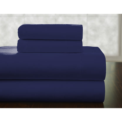 Pointehaven 175 GSM Cotton Flannel Bed Sheet Set with Oversized Sheets