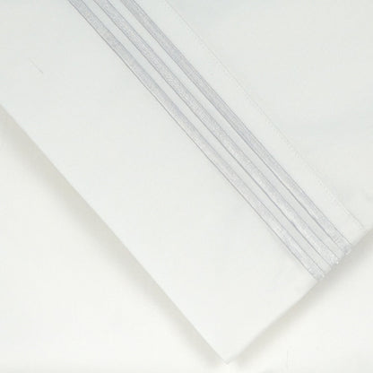Pointehaven Long Staple Cotton Embroidered Percale Oversized Percale Cooling 4 pc Sheet Set