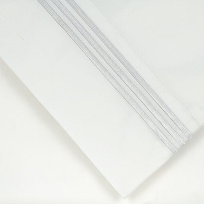 Pointehaven Long Staple Cotton Embroidered Percale Oversized Percale Cooling 4 pc Sheet Set