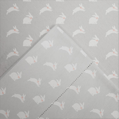 Pointehaven Printed Cotton Flannel Hemstitch Deep Pocket Bed Sheet Set