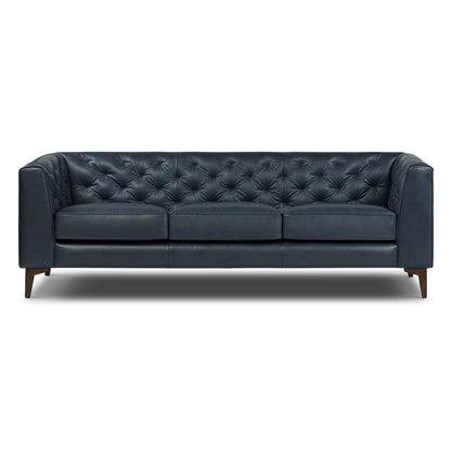 Canapé Poly &amp; Bark Essex 89 - Cuir italien véritable pleine fleur