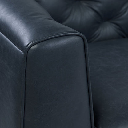 Canapé Poly &amp; Bark Essex 89 - Cuir italien véritable pleine fleur