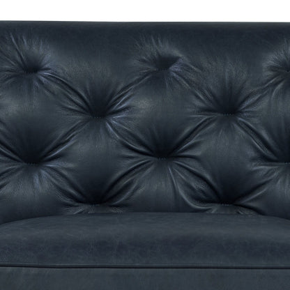 Canapé Poly &amp; Bark Essex 89 - Cuir italien véritable pleine fleur
