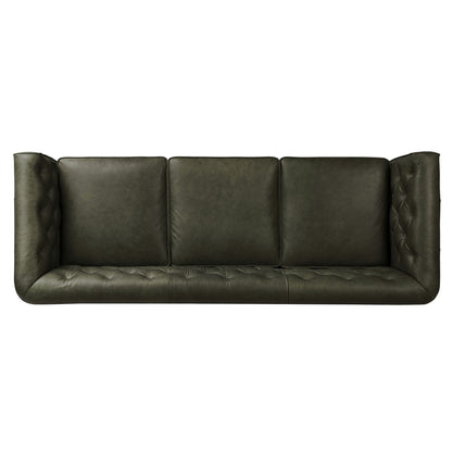 Canapé Poly &amp; Bark Essex 89 - Cuir italien véritable pleine fleur