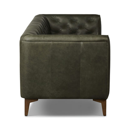 Canapé Poly &amp; Bark Essex 89 - Cuir italien véritable pleine fleur