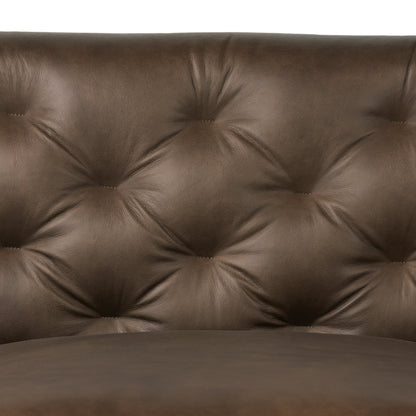 Canapé Poly &amp; Bark Essex 89 - Cuir italien véritable pleine fleur