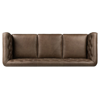 Canapé Poly &amp; Bark Essex 89 - Cuir italien véritable pleine fleur