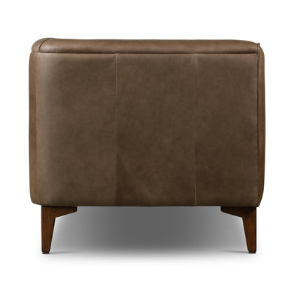 Canapé Poly &amp; Bark Essex 89 - Cuir italien véritable pleine fleur