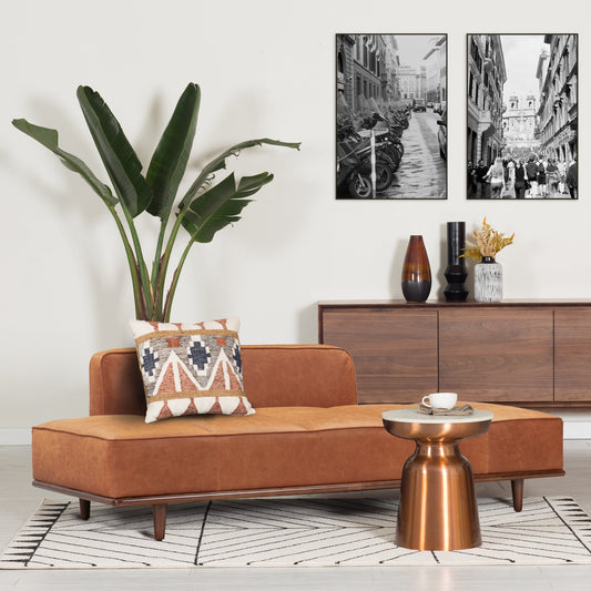 Lit de repos Poly &amp; Bark Jasper - Cuir italien véritable pleine fleur