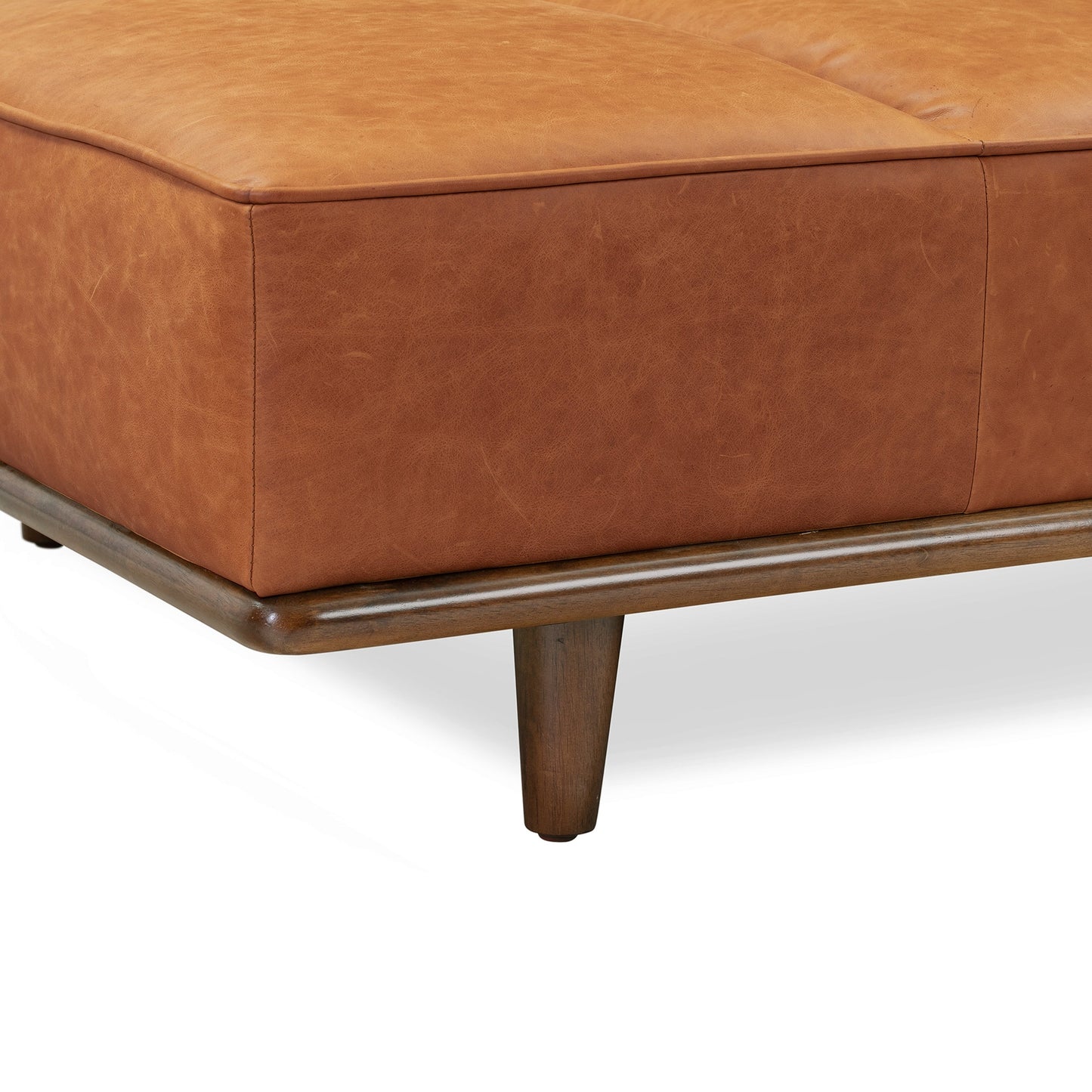 Lit de repos Poly &amp; Bark Jasper - Cuir italien véritable pleine fleur