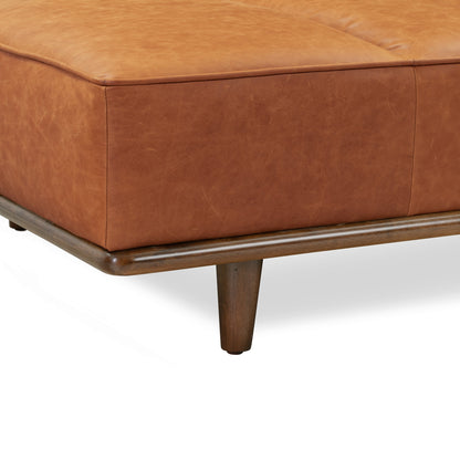 Lit de repos Poly &amp; Bark Jasper - Cuir italien véritable pleine fleur