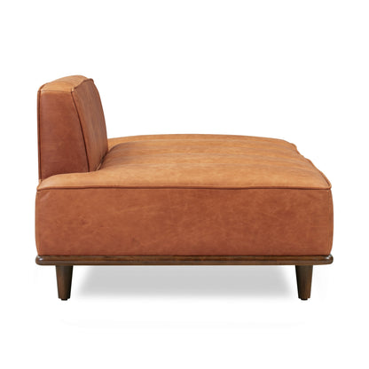 Lit de repos Poly &amp; Bark Jasper - Cuir italien véritable pleine fleur