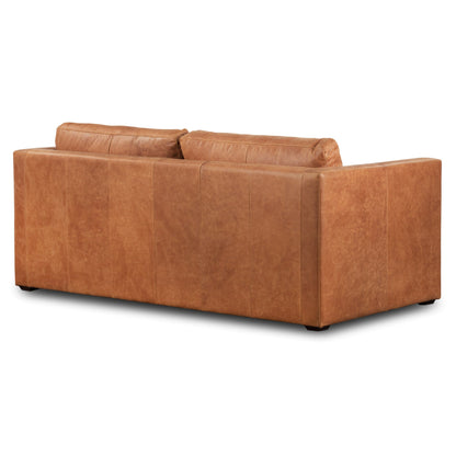 Canapé-lit convertible en cuir pleine fleur Napa 82 de Poly &amp; Bark