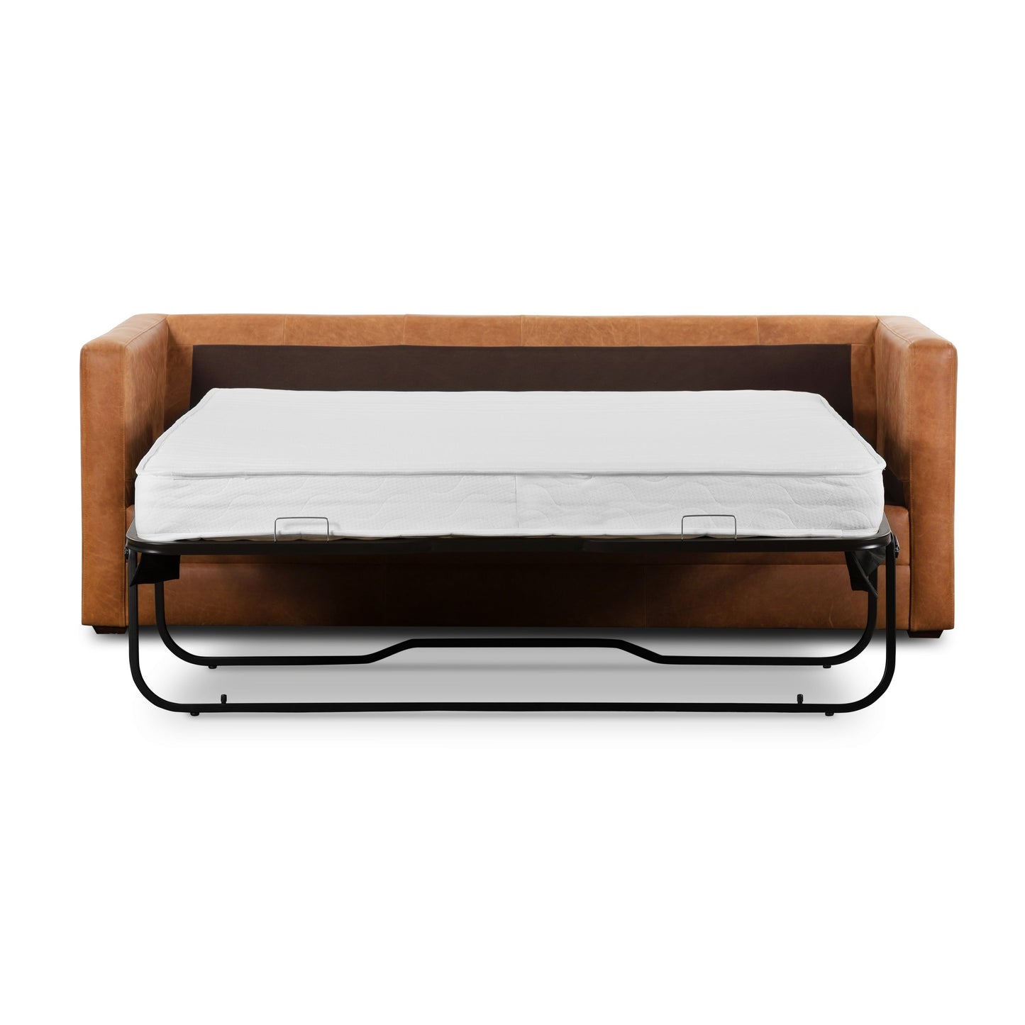 Canapé-lit convertible en cuir pleine fleur Napa 82 de Poly &amp; Bark