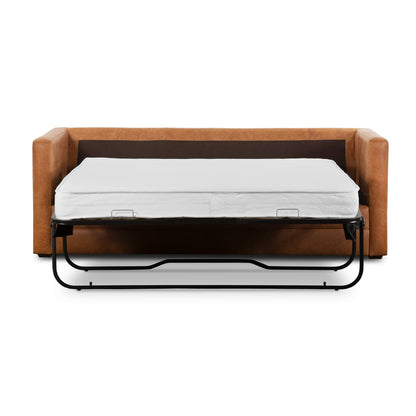 Canapé-lit convertible en cuir pleine fleur Napa 82 de Poly &amp; Bark