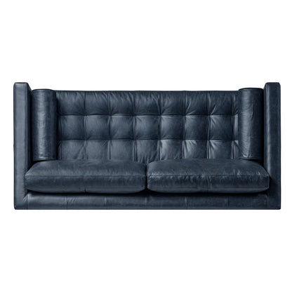 Canapé-lit convertible en cuir pleine fleur Napa 82 de Poly &amp; Bark