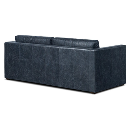 Canapé-lit convertible en cuir pleine fleur Napa 82 de Poly &amp; Bark