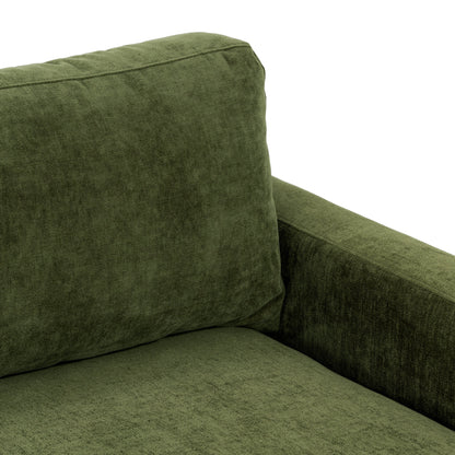 Canapé Poly &amp; Bark Zyon 90 en velours vert vieilli