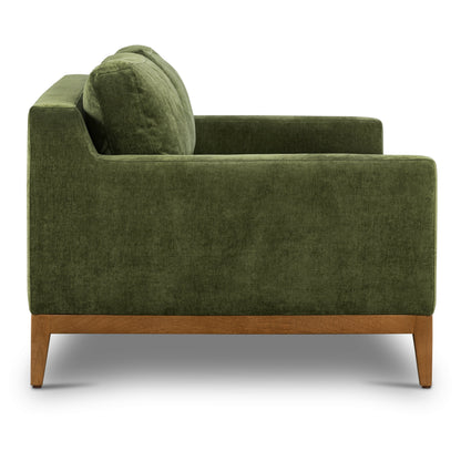 Canapé Poly &amp; Bark Zyon 90 en velours vert vieilli