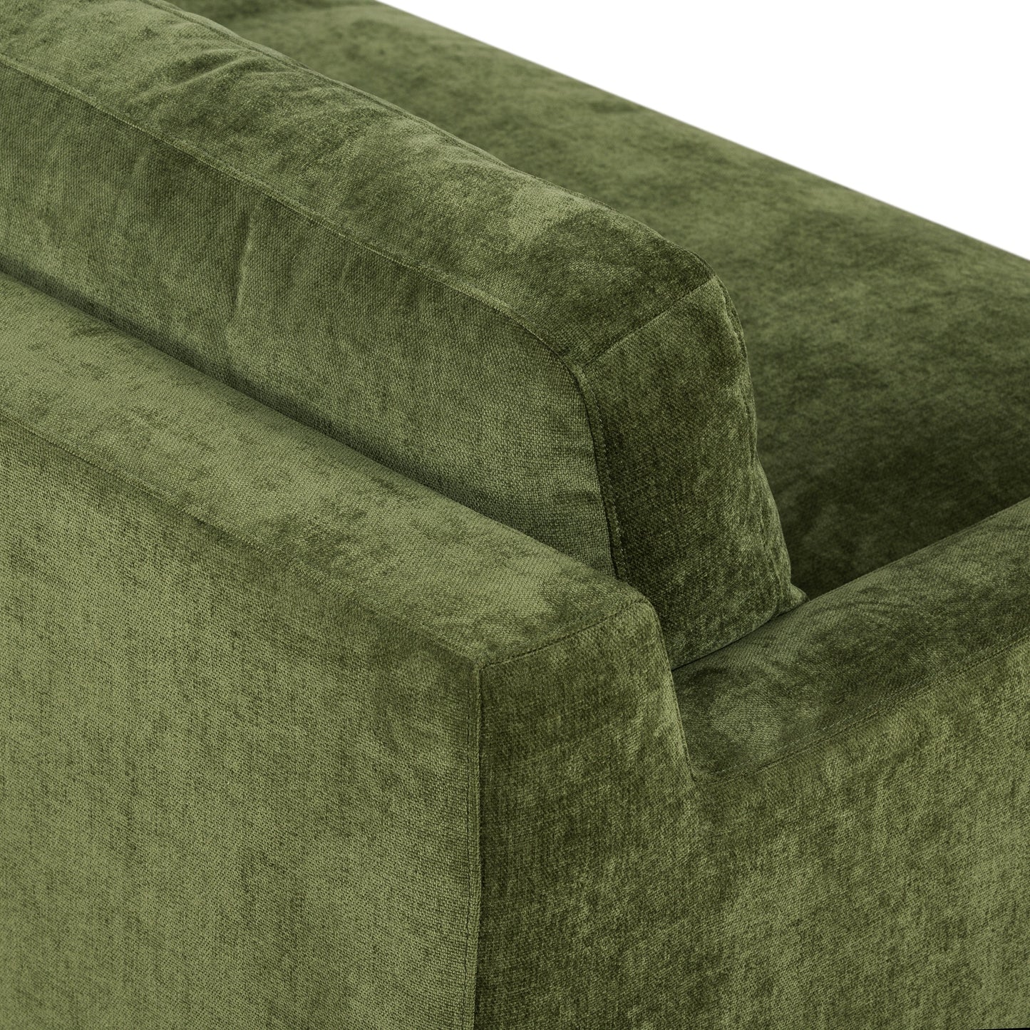 Canapé Poly &amp; Bark Zyon 90 en velours vert vieilli