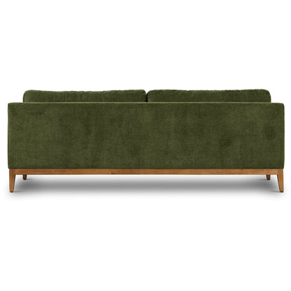 Canapé Poly &amp; Bark Zyon 90 en velours vert vieilli