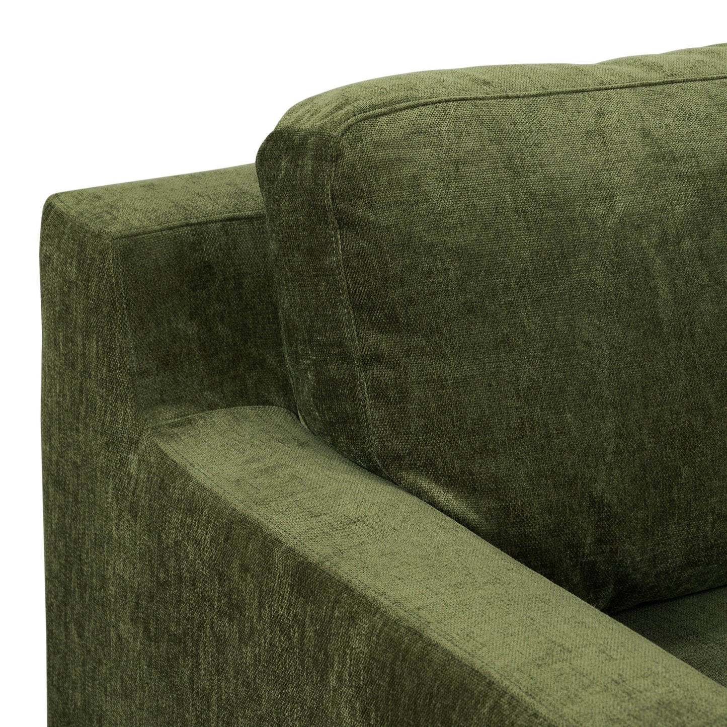 Canapé Poly &amp; Bark Zyon 90 en velours vert vieilli
