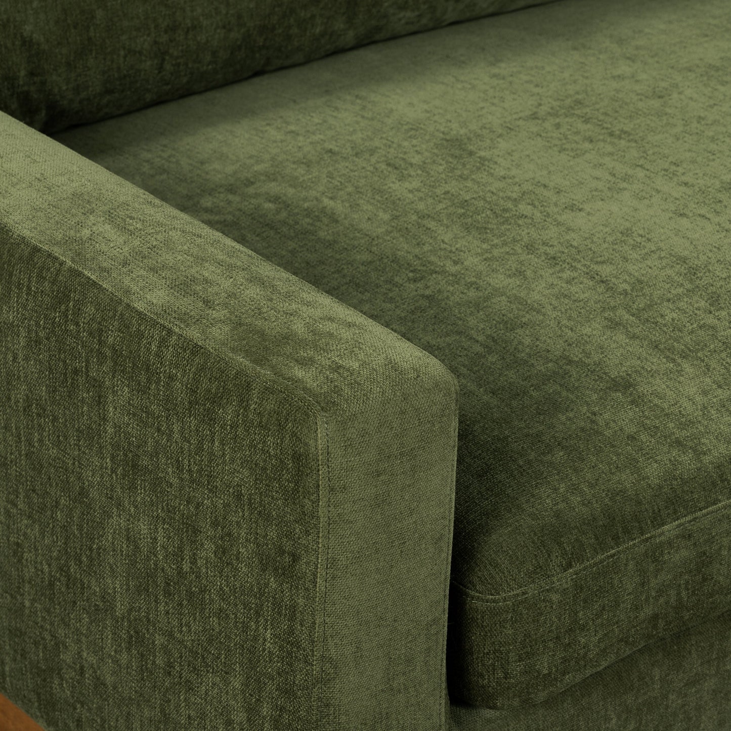 Canapé Poly &amp; Bark Zyon 90 en velours vert vieilli